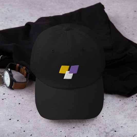 Non-Binary Pride 3 Squares Geometric Dad Hat