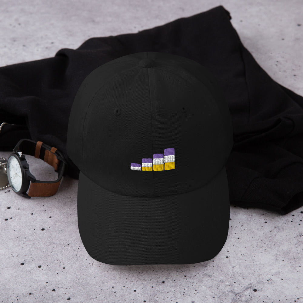 Non-Binary Pride Geometric WiFi Dad hat