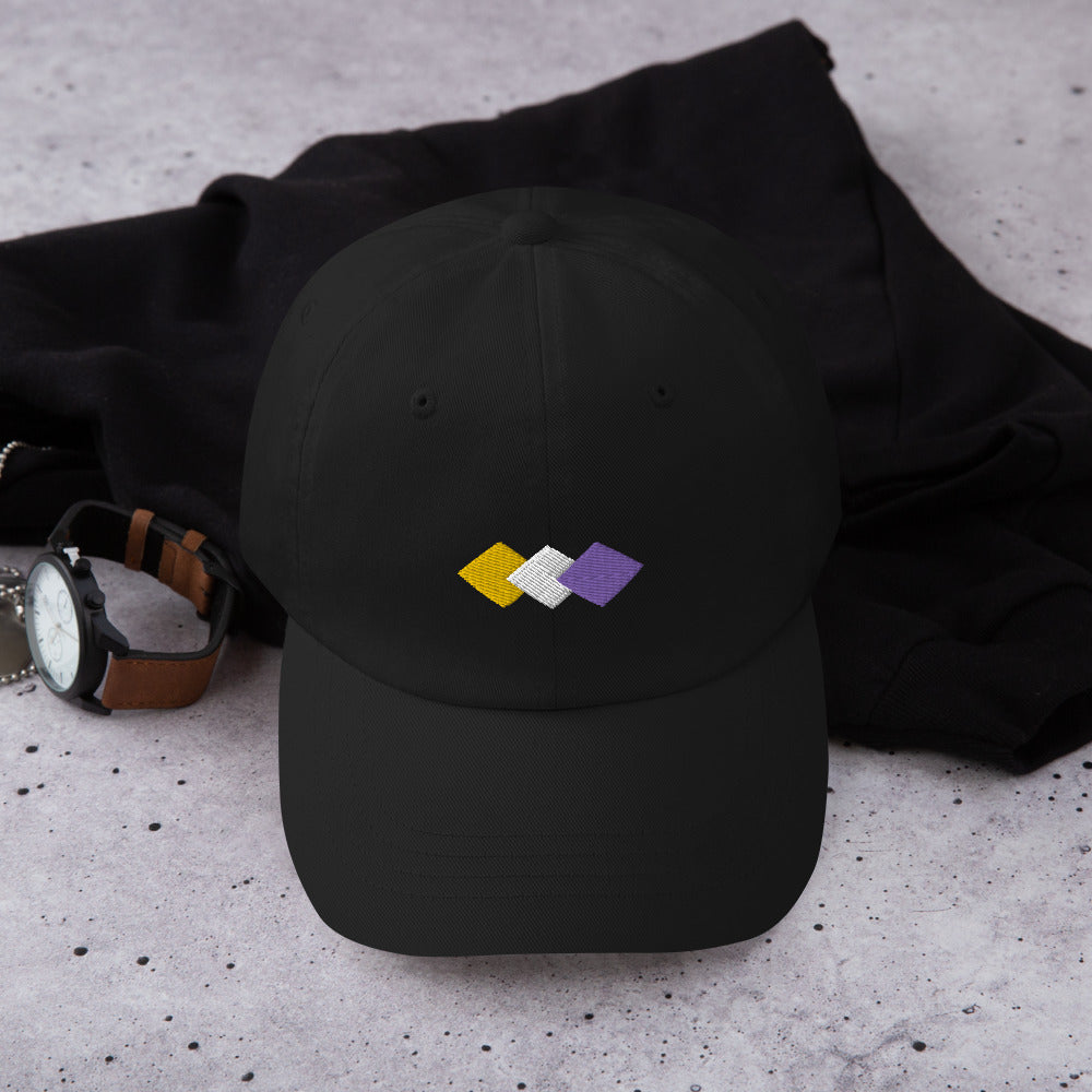 Non-Binary Pride 3 Rhombuses Geometric Dad Hat