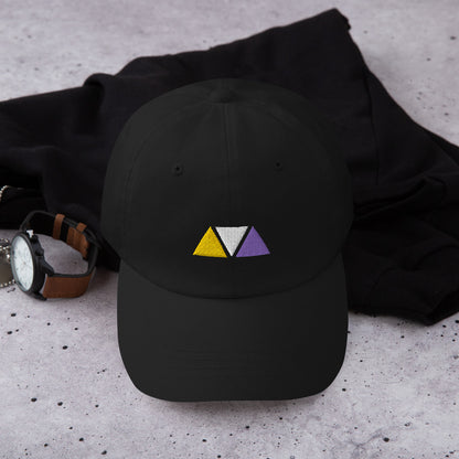 Non-Binary Pride 3 Triangles Geometric Dad Hat