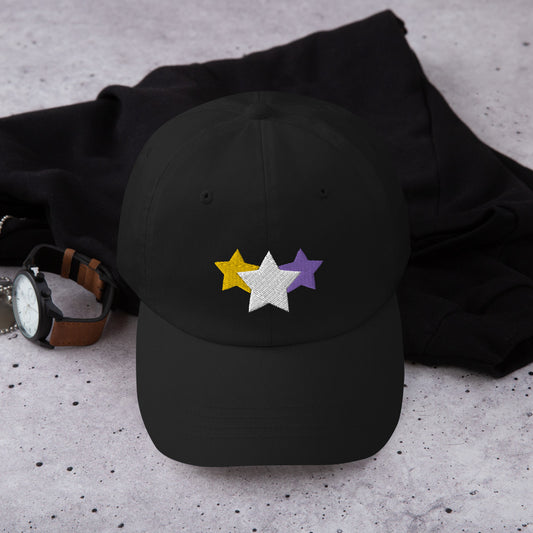 Subtle Non-Binary Pride 3 Stars Dad Hat