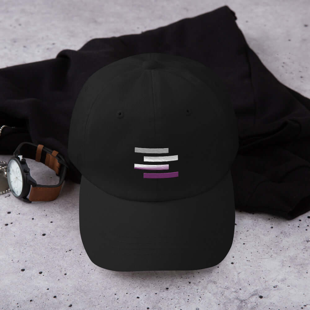 Subtle Ace Pride Stripe Flag Design Dad Hat