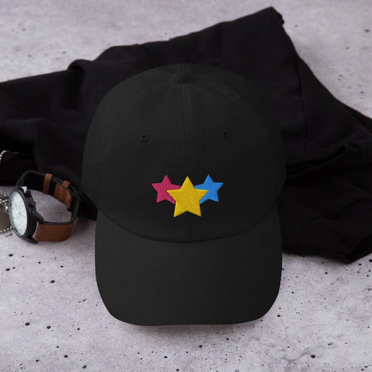Subtle Pansexual Pride 3 Stars Dad Hat