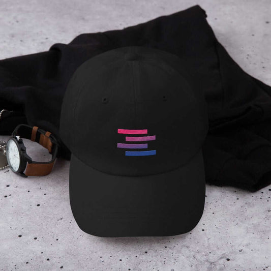 Bisexual Pride Flag Stripe Design Dad Hat