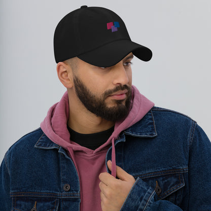 Bisexual Pride Geometric 3 Squares Dad Hat