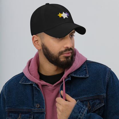 Subtle Non-Binary Pride 3 Stars Dad Hat