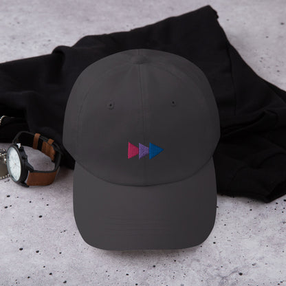 Bisexual Pride Geometric 3 Arrows Dad Hat