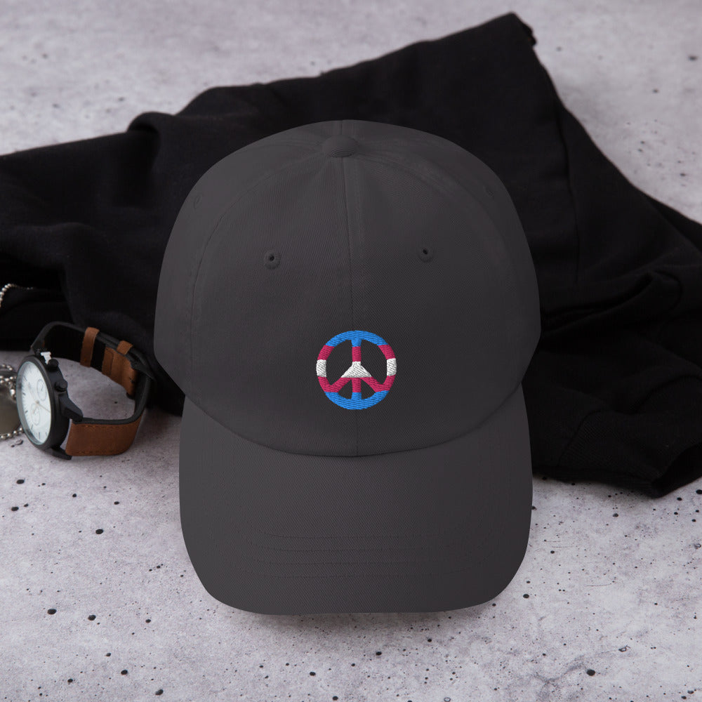 Trans Pride Peace Sign Dad Hat