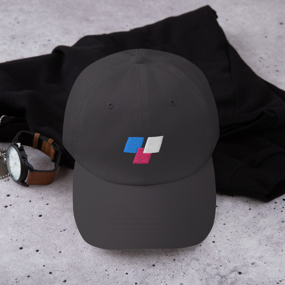 Trans Pride Geometric Dad Hat 3 Squares