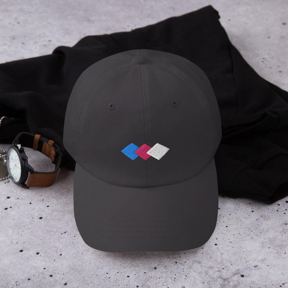 Trans Pride Geometric Dad Hat 3 Rhombuses