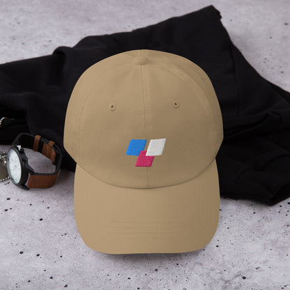 Trans Pride Geometric Dad Hat 3 Squares