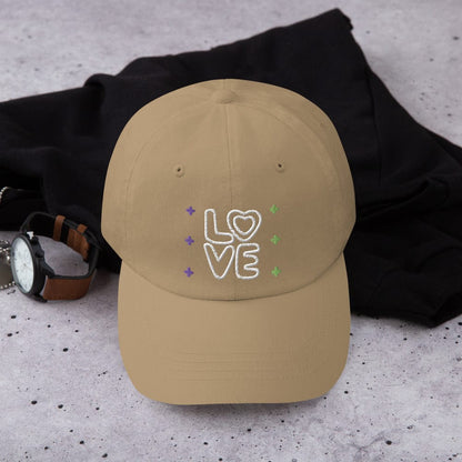 Genderqueer Pride LOVE Dad Hat