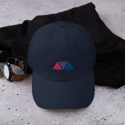 Bisexual Pride Geometric 3 Triangles Dad Hat