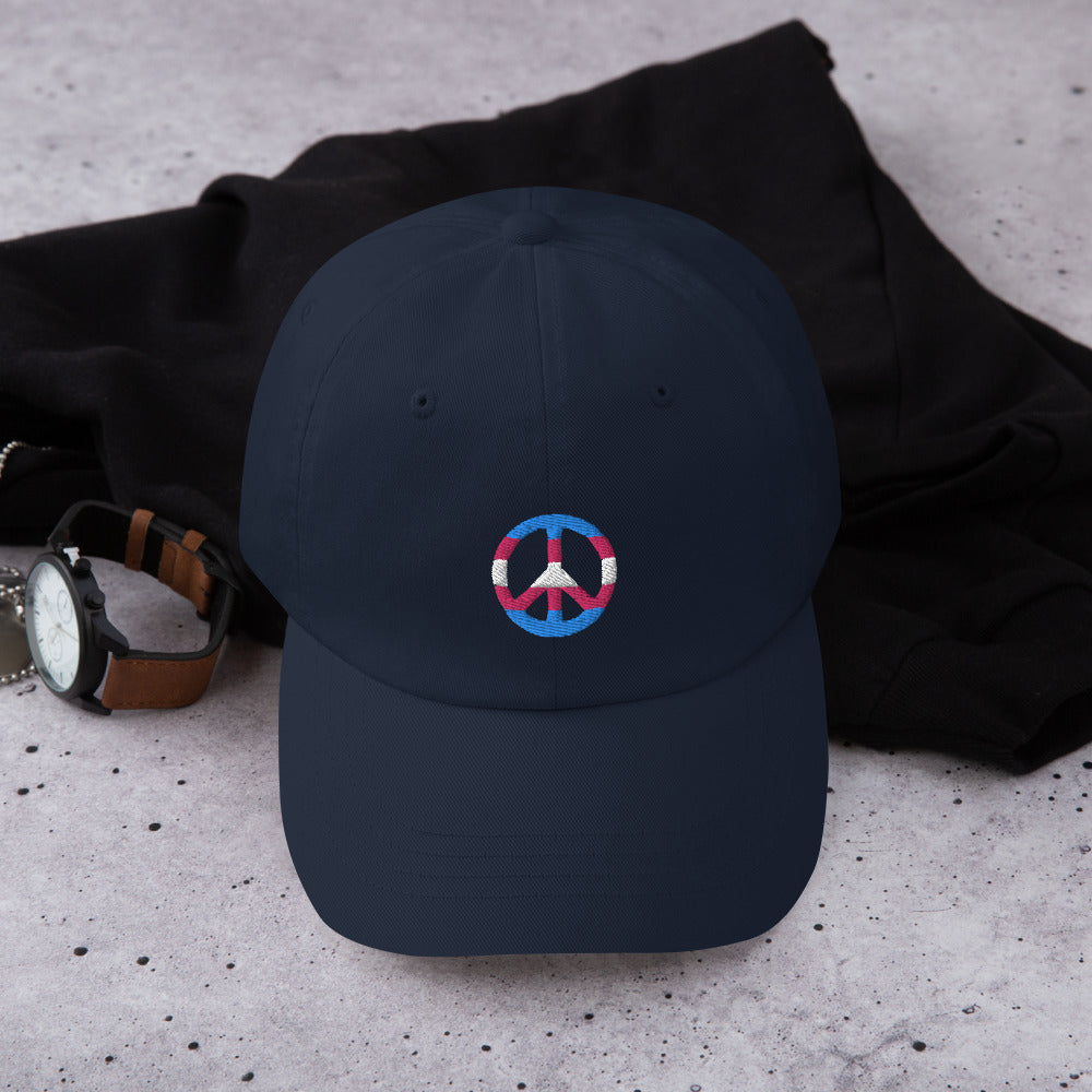 Trans Pride Peace Sign Dad Hat