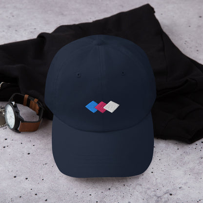 Trans Pride Geometric Dad Hat 3 Rhombuses