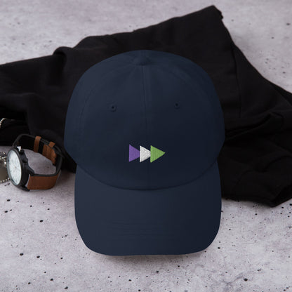 Genderqueer Pride Dad Hat 3 Arrows