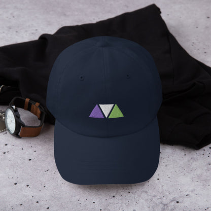 Genderqueer Pride Dad Hat 3 Triangles