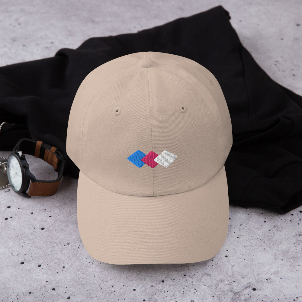 Trans Pride Geometric Dad Hat 3 Rhombuses