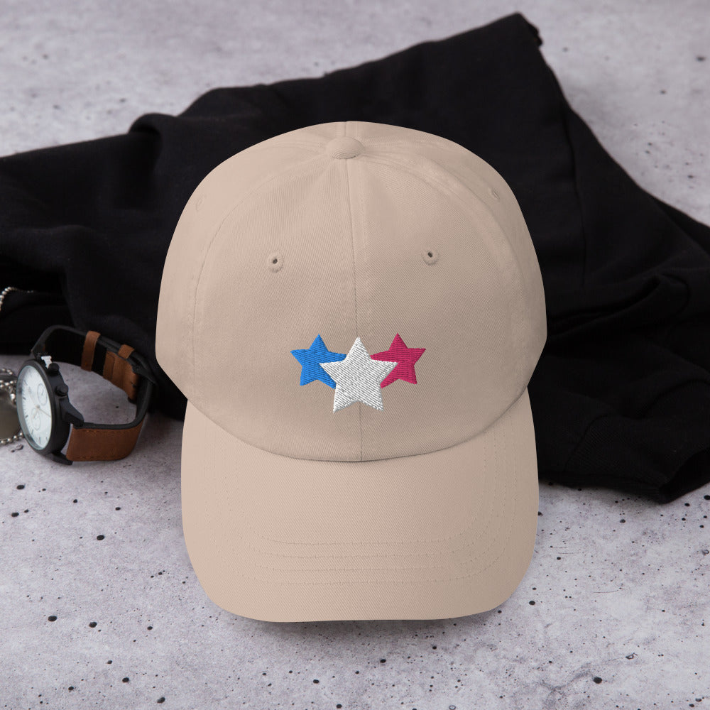 Trans Pride Dad Hat 3 Stars