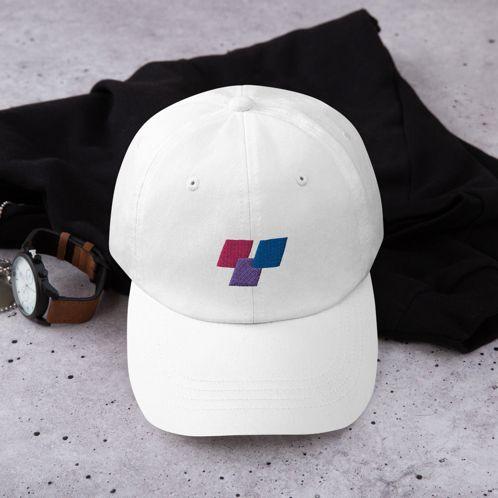 Bisexual Pride Geometric 3 Squares Dad Hat