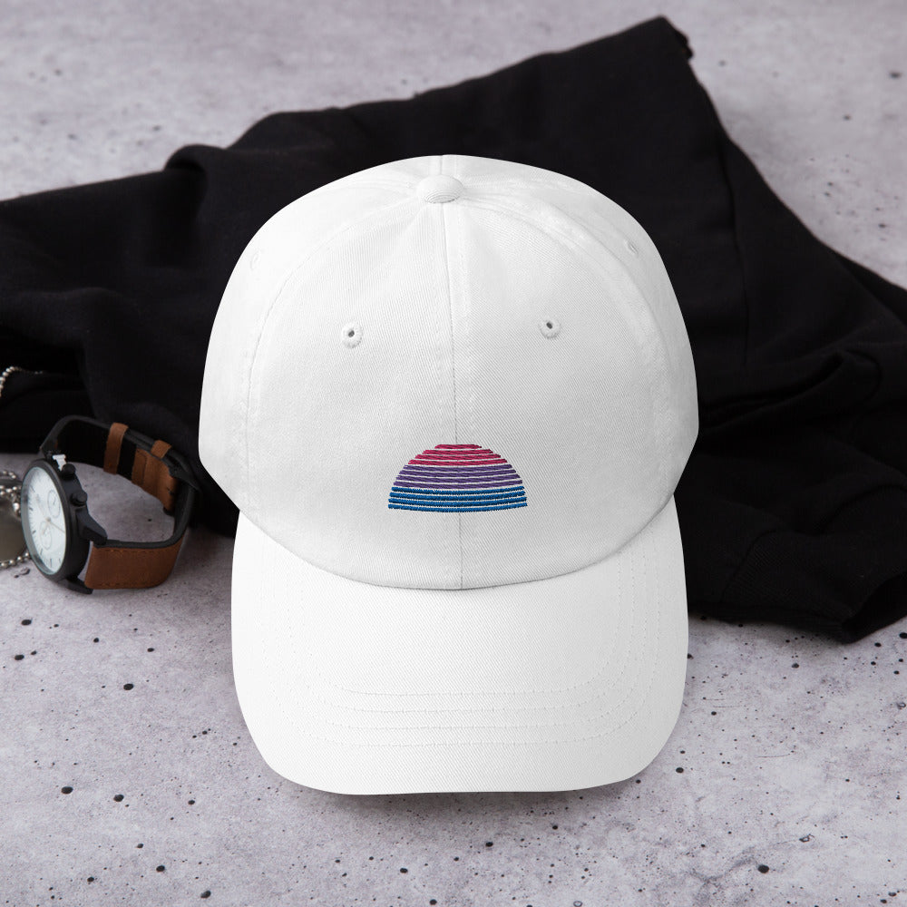 Subtle Bisexual Pride Retro Sun Dad Hat