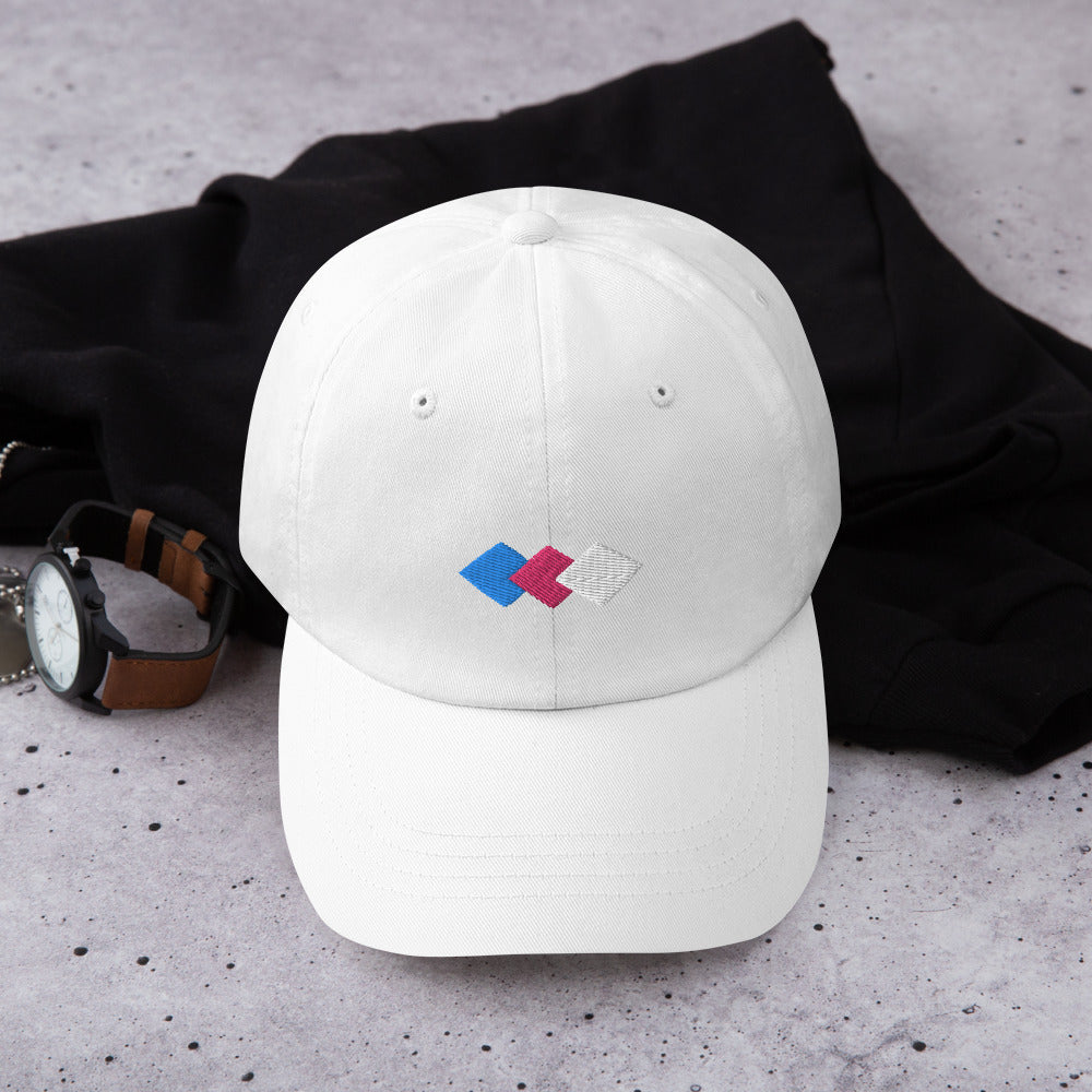 Trans Pride Geometric Dad Hat 3 Rhombuses