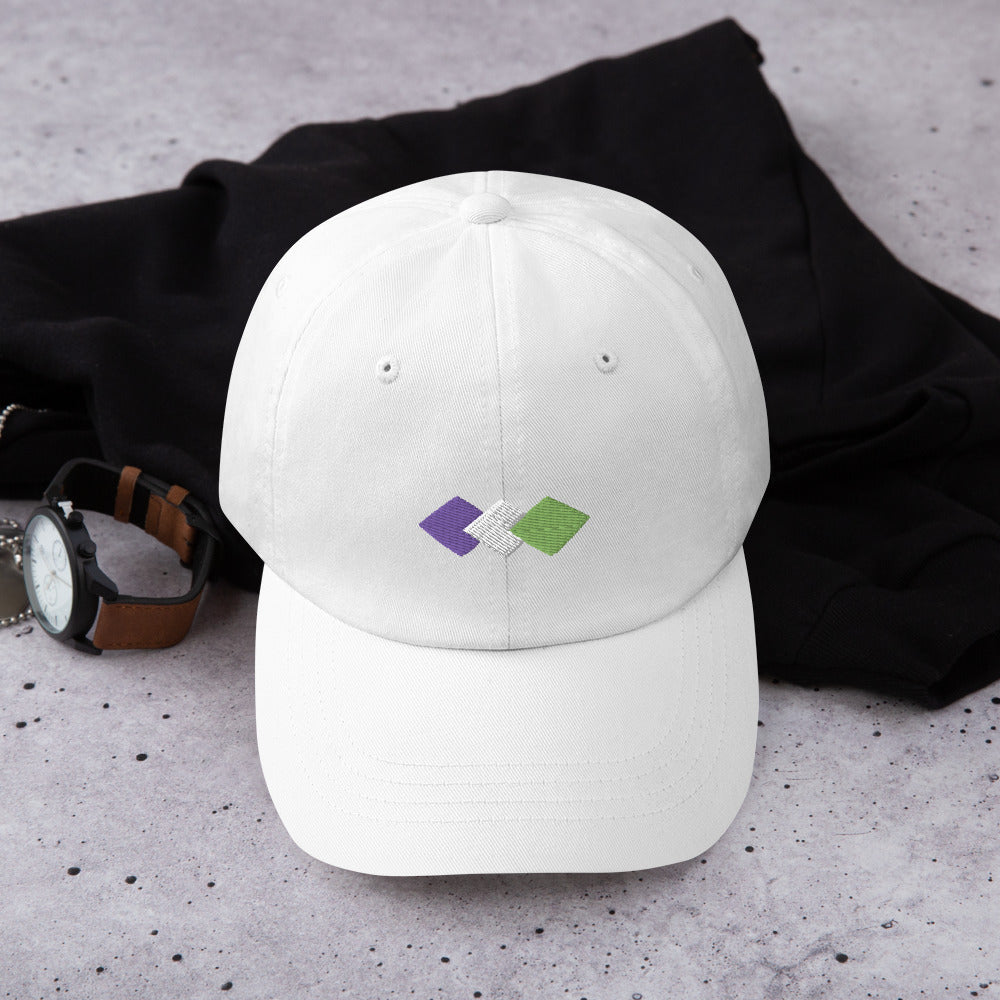 Genderqueer Pride Dad Hat 3 Rhombuses