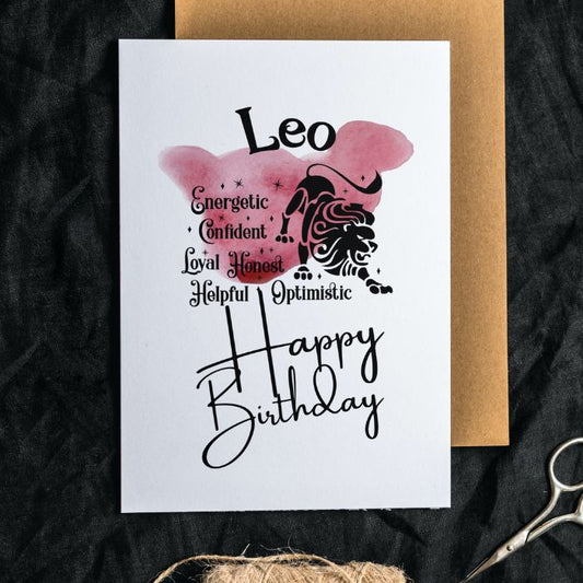 Leo Printable Birthday Card
