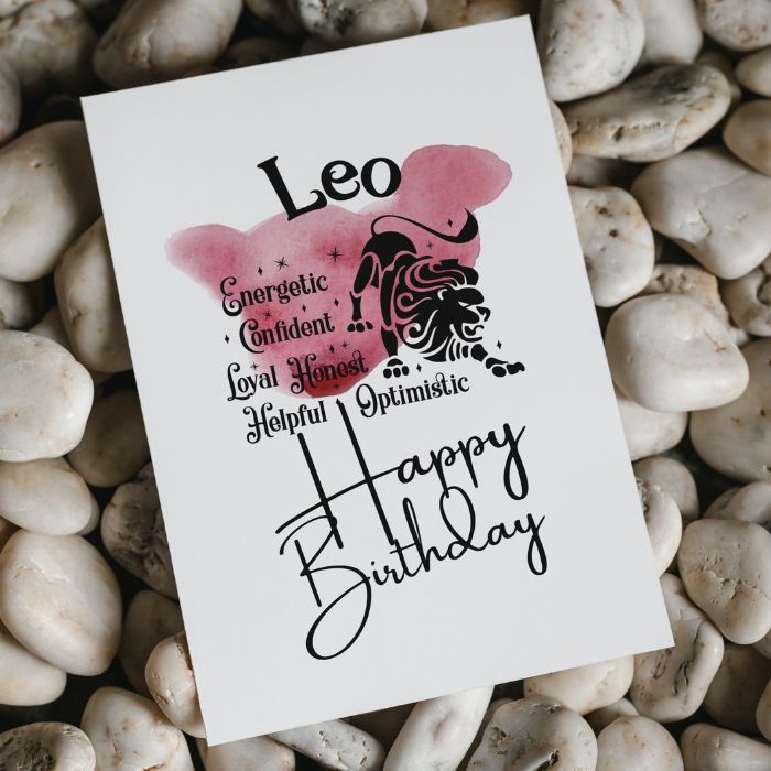 Leo Printable Birthday Card