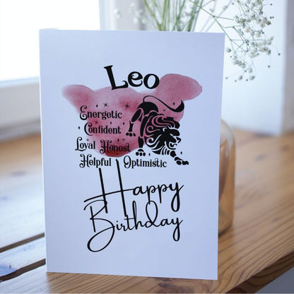 Leo Printable Birthday Card