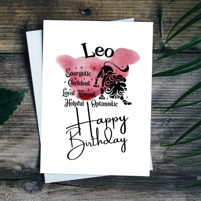 Leo Printable Birthday Card