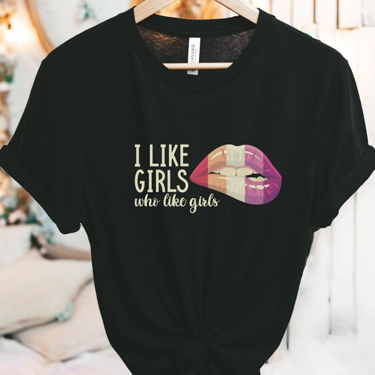 I Like Girls Who Like Girls Lesbian Pride Shirt
