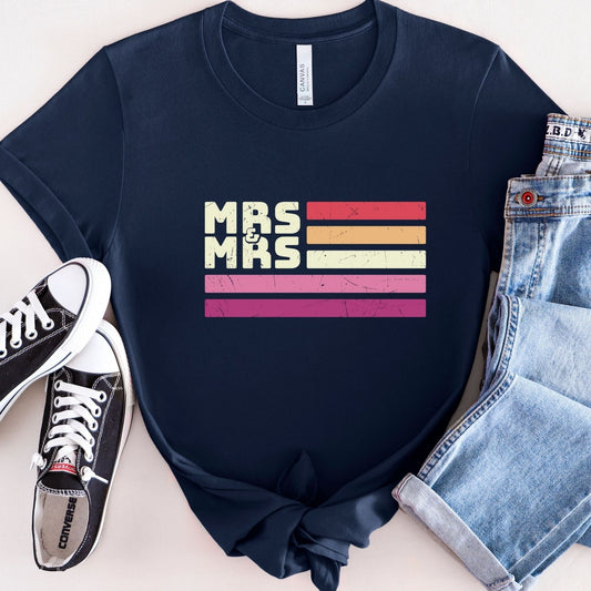 Mrs. & Mrs. Lesbian Pride Shirt