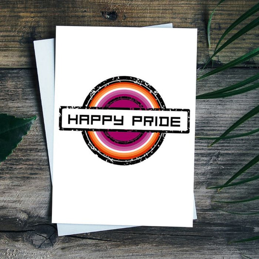 Lesbian Pride Stamp Printable Card