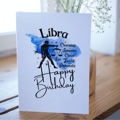 Libra Printable Birthday Card