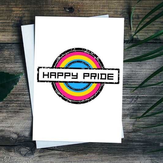 Pansexual Pride Stamp Printable Card