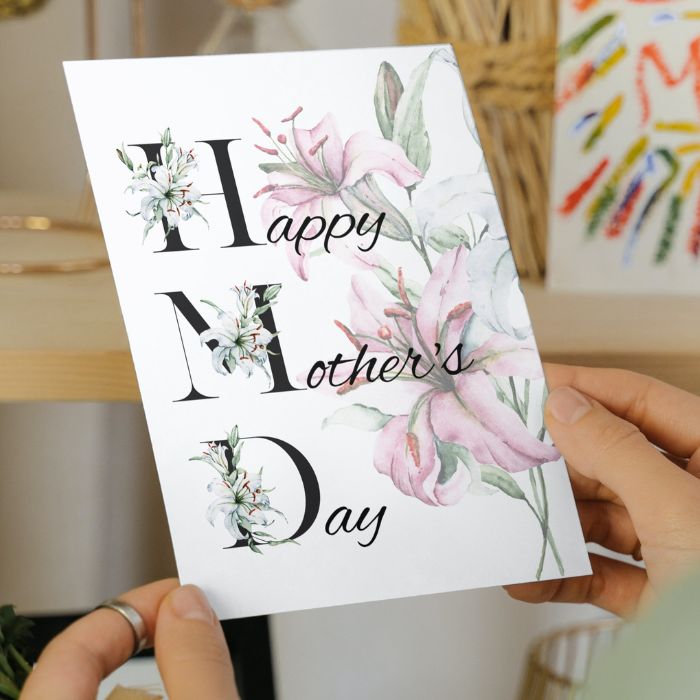 Happy Mother's Day Card Lily Bouquet