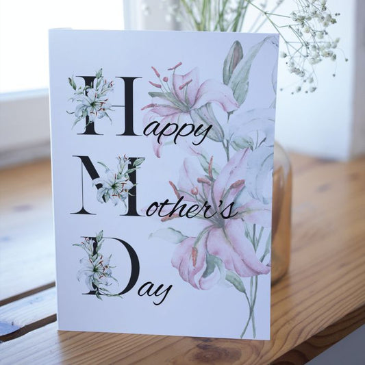 Happy Mother's Day Card Lily Bouquet