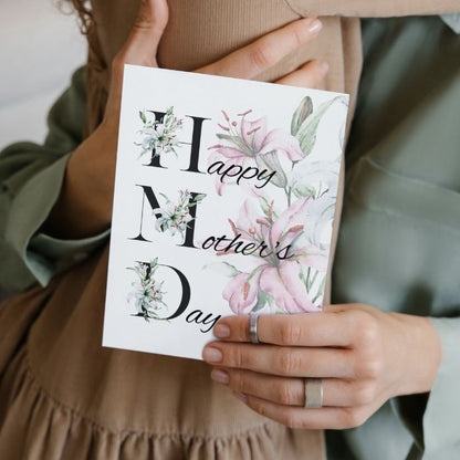 Happy Mother's Day Card Lily Bouquet