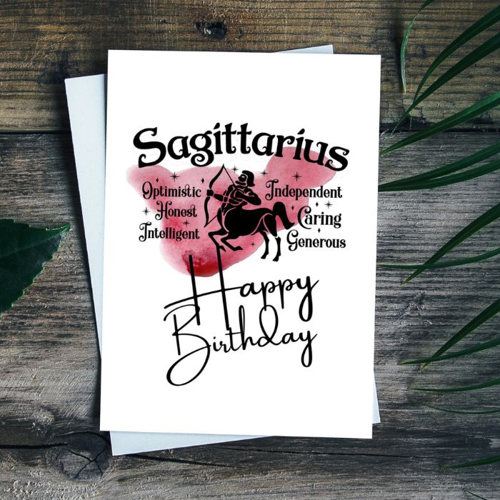 Sagittarius Printable Birthday Card