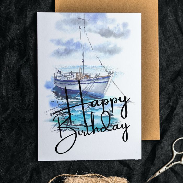 Sailboat Printable Birthday Card