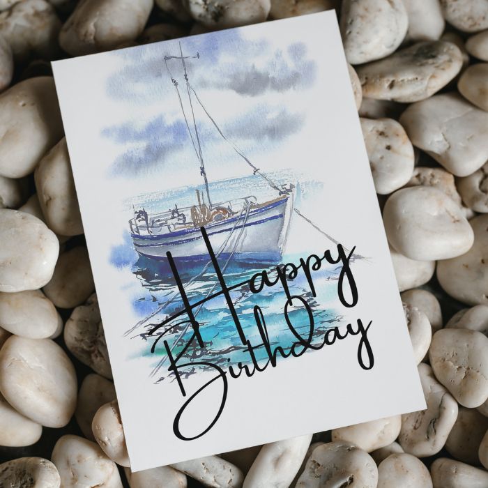 Sailboat Printable Birthday Card