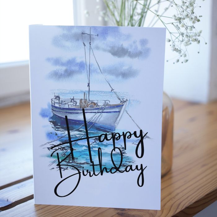 Sailboat Printable Birthday Card