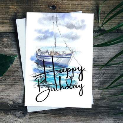 Sailboat Printable Birthday Card