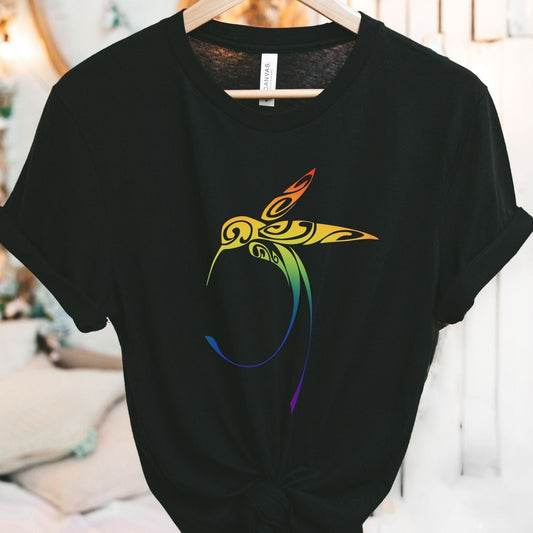 Subtle Rainbow Pride Shirt Hummingbird