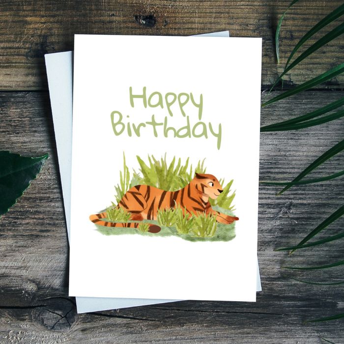 Tiger Printable Birthday Card