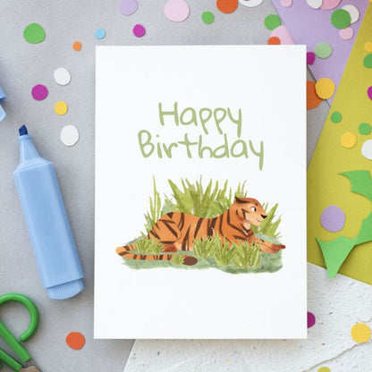 Tiger Printable Birthday Card