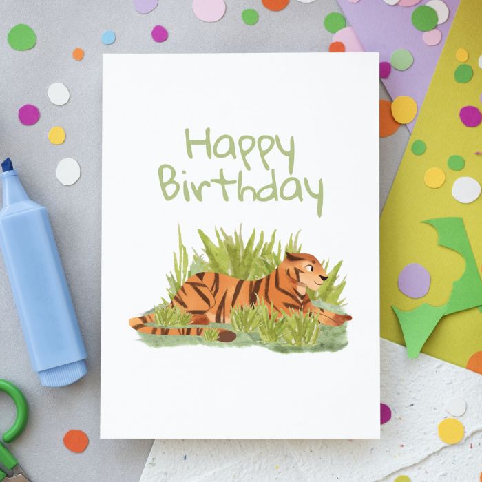 Tiger Printable Birthday Card