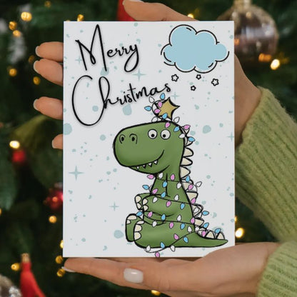 Trans Merry Christmas Card Tree Rex