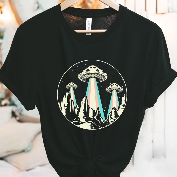 Trans Pride Shirt Alien Abduction UFO